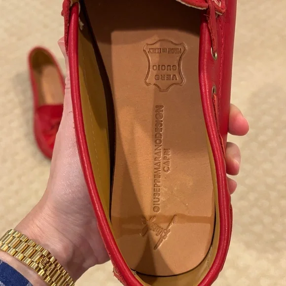 Red Leather Loafers - Picture 2 of 5